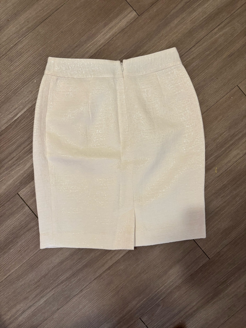 NWT Size 0 Banana Republic Cream Textured Pencil Skirt